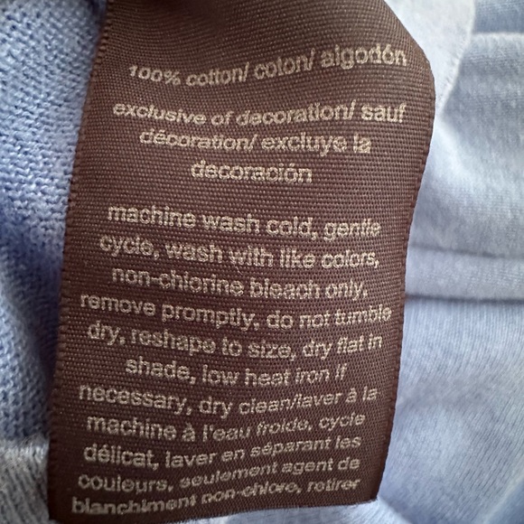 Tommy Hilfiger Blue/White Polka Dot Cotton Sweater Size Medium - Picture 4 of 4